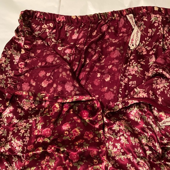 Vintage April Cornell Satiny Floral Skirt - Picture 10 of 14